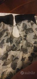 camicia colletto e polsini neri