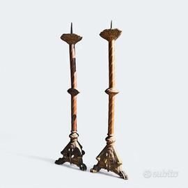 Coppia Lumi in Bronzo