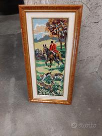 Quadri fatti a mano ricamati  in "mezzo punto"