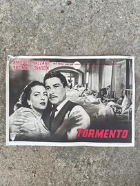 Fotobusta vintage film tormento anni 50 poster