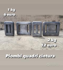 Peso piombo zavorra sub subacquea apnea pesca