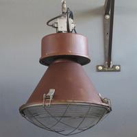 LAMPADA INDUSTRIALE RESTAURATA LOFT DA SOSPENSIONE