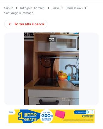 Cucina giocattolo per bambini Ikea in buono stato.
