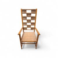 Poltrona legno e corda design raro ed originale