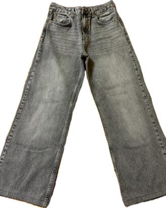 Jeans Stradivarius D92 Grigio Vita Alta Taglia 42
