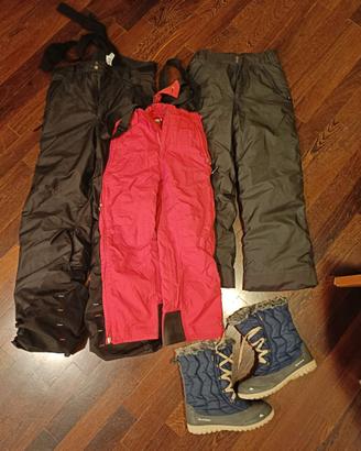 Pantaloni sci-snowboard e doposci