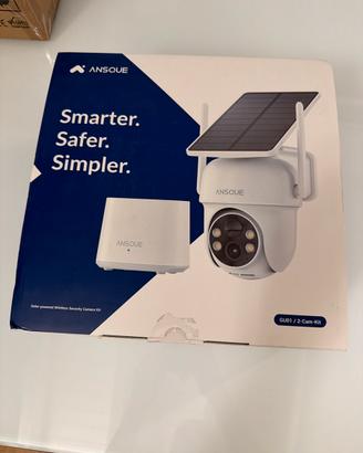 ANSQUE Kit 2 Telecamere Solari WiFi 2K