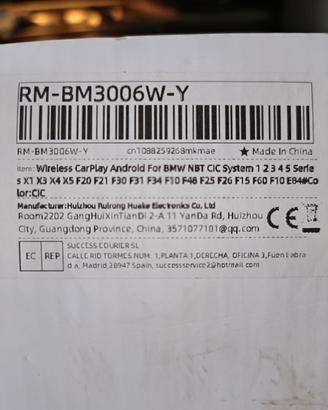 Kit Wireless CarPlay Android per modelli auto BMW 