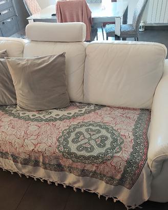 divano in vera pelle bianco 