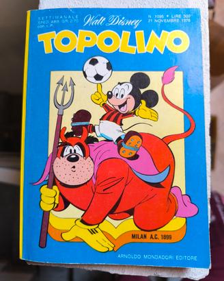 topolino con copertina dedicata al milan