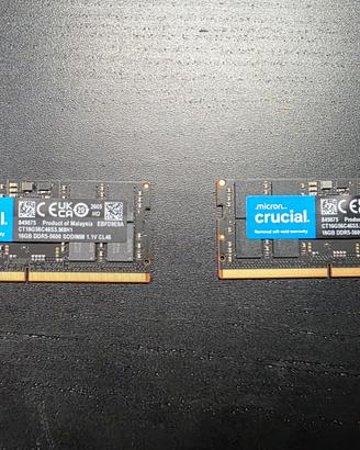 RAM SODIMM Crucial DDR5 32Gb 5600 Mhz CL46