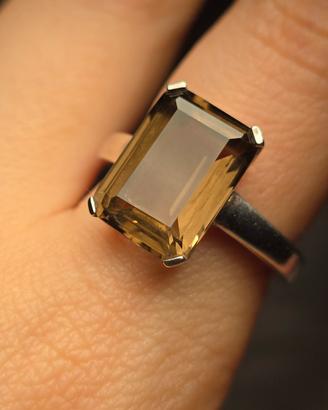 Anello con quarzo fumè Thomas Sabo