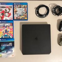 ps4 slim 1tb + 2 joystick e 7 giochi