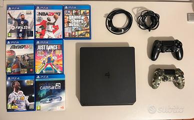 ps4 slim 1tb + 2 joystick e 7 giochi