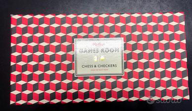 Gioco scatola dama e scacchi