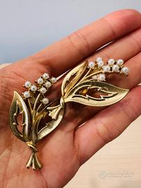 Orecchini vintage anni ‘60 stile floreale