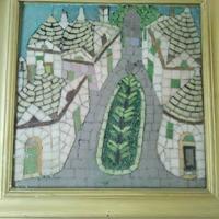 Quadro Mosaico Paesaggio Italiano Trulli Pugliesi