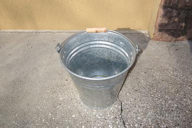 Secchio decorativo in acciaio zincato