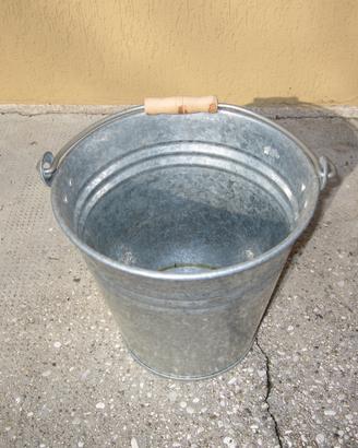 Secchio decorativo in acciaio zincato