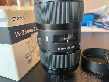 Sigma 18-35 f1.8 Art per Sony - Come nuovo