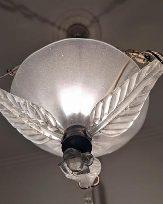Lampadario a sospensione in vetro di Murano