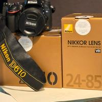 Nikon D610 con obiettivi