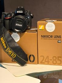 Nikon D610 con obiettivi
