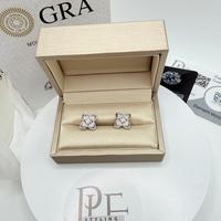 Orecchini Quadrifoglio in Argento S925 Moissanite