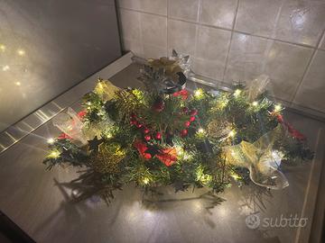 Centrotavola natalizio con luci