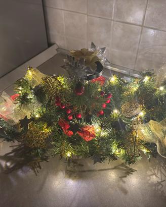 Centrotavola natalizio con luci