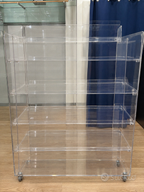 Gondole in plexiglas- arredamento Parafarmacia