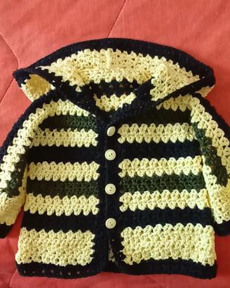 Cardigan con cappuccio
