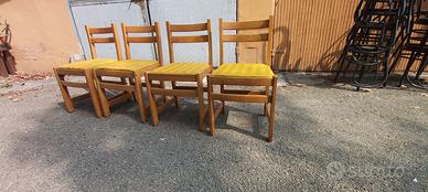 Sedie per cucina legno solide seduta impagliata
