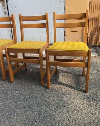 Sedie per cucina legno solide seduta impagliata