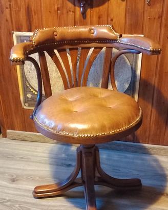 Antica sedia Thonet in pelle