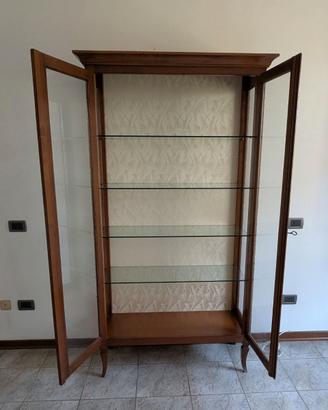 Vetrina classica a due ante in legno "Arte Povera"