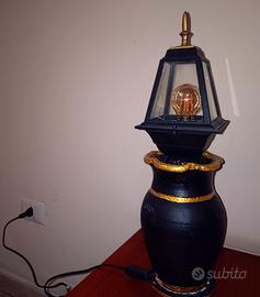 Lampada Artigianale Abat-Jour in Vaso di Creta rea