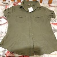 Camicia donna verde militare Nuova