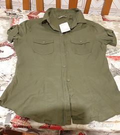 Camicia donna verde militare Nuova