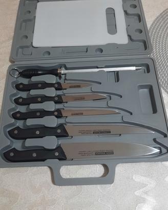 set cortelli da cucina acciaio inox 