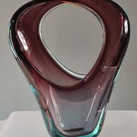 Vaso centrotavola vetro sommerso Murano vintage