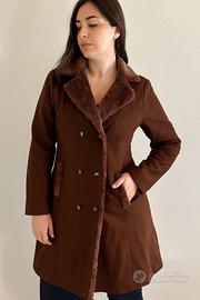 Cappotto Allegra K marrone - stile montone - nuovo