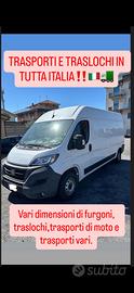 Traslochi-trasporti moto-sgomberi-trasporti vari