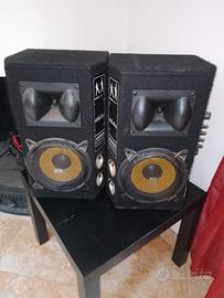 Coppia casse X karaoke amplificate