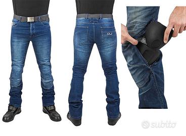 PANTALONE JEANS MOTO OJ J143 UOMO + FIBRA KEVLAR