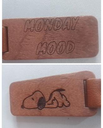 Portachiavi legno con Snoopy