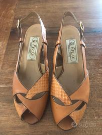 Sandali donna cuoio /pelle n34 made in Italy nuovi