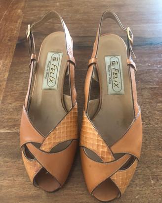 Sandali donna cuoio /pelle n34 made in Italy nuovi