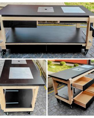 Banco falegname tavolo da lavoro morsa fresa sega 