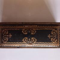 Scatola porta anelli antica cuoio con decori do